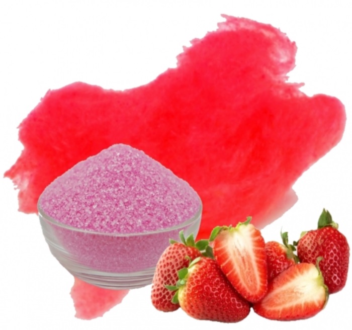100g Aromazucker Erdbeer Farbzucker für Zuckerwatte und Popcorn