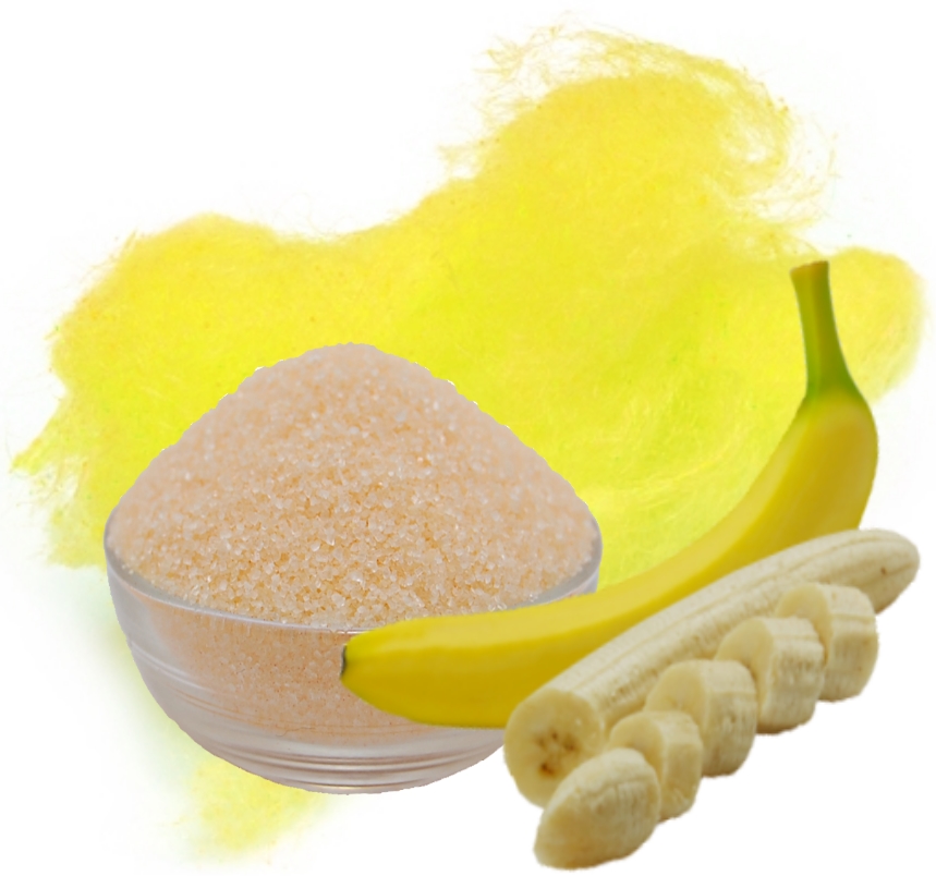 100g Aromazucker Banane Farbzucker für Zuckerwatte und Popcorn