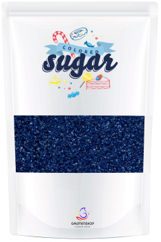 Bunter Zucker Blau - Navy Blau 100 g