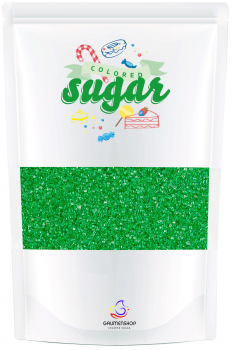 Bunter Zucker Grün - Froschgrün 100 g