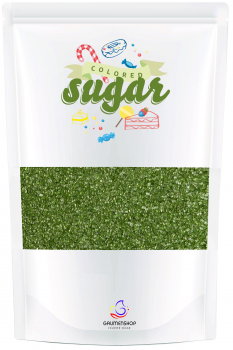 Bunter Zucker Grün - Moosgrün 100 g