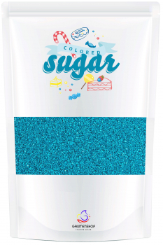 Bunter Zucker Blau - Türkisblau 100 g