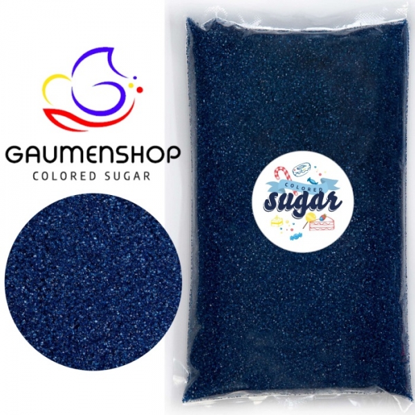 1 KG Bunter Zucker Dekorzucker Blau Navyblau