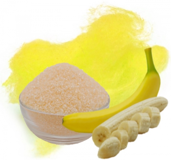 250g Zucker Zuckerwatte Banane Gelb