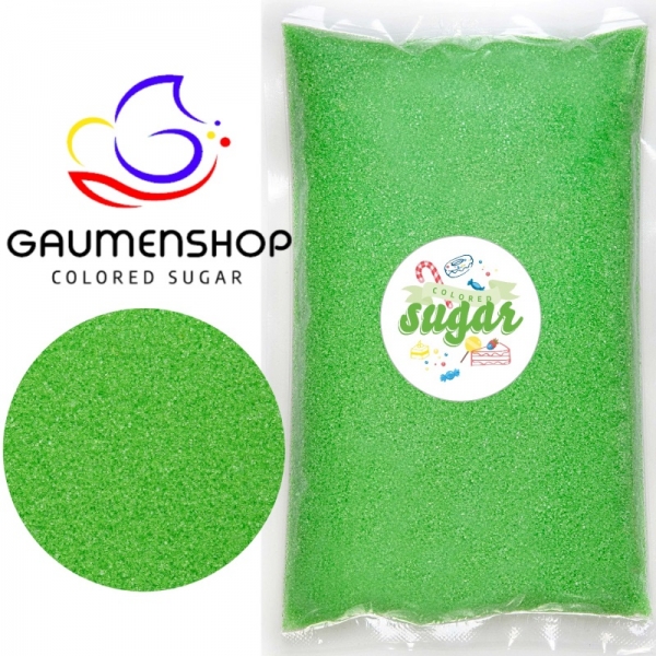 500g Bunter Zucker Dekorzucker Grün Mintgrün